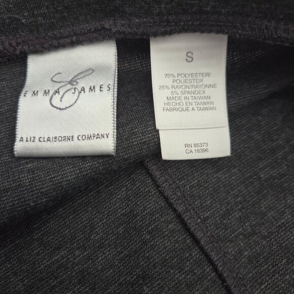 Emma James Knit Gray Pencil Skirt Womens Small Elastic Waist Midi Length Stretch - Picture 5 of 5